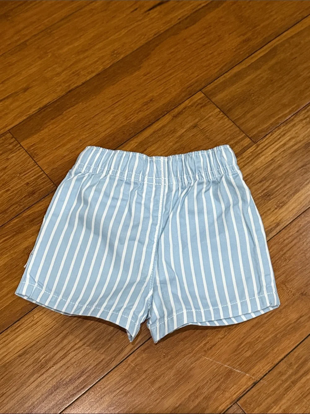 NWT okie dokie Light Blue & White Striped Toddler Shorts NB